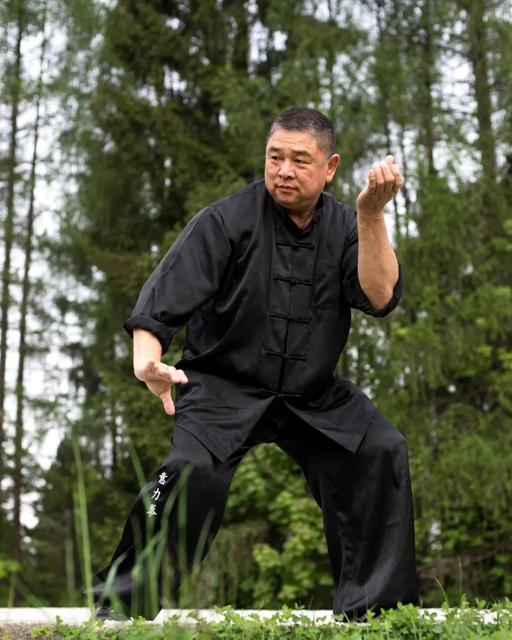 Il Gran Maestro Sam F.S. Chin durante un movimento